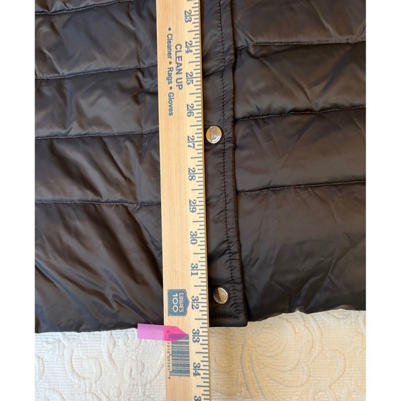 ZARA WOMAN Black Puffer Down/Feather Coat with Faux Fur Hood Zip Front Size S - Picture 12 of 14